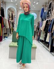 etek pantolon takım yeşil
