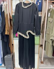 taşlı ithal abiye siyah 3