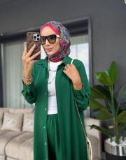 uzun gömlek takım yeşil 2