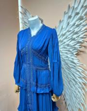 prenses taşlı elbise mavi 3