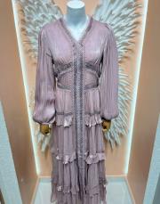 prenses taşlı elbise pembe 2