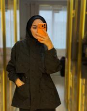 taşlı yağmurluk siyah 3