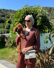 simli triko takım turuncu 2