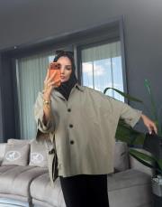 yelek görünümlü trenç su yeşili 4