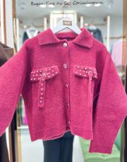 cebi kemerli hırka bordo