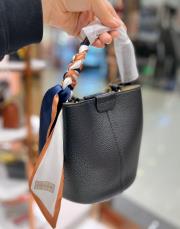 fularlı el çantası siyah 2