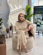 simli kazak takım bej 3