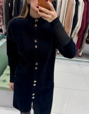 kürk uzun hırka siyah 2