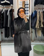 orjinal kürk yelek füme