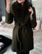 yaka kürk kaşe koyu yeşil 2