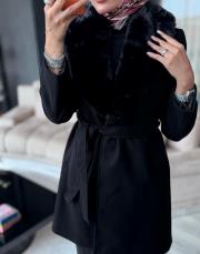 yaka kürk kaşe siyah 3