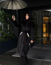 premium kürk belden oturtmalı siyah 3