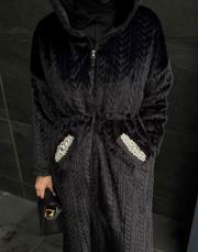 premium kürk belden oturtmalı siyah 4