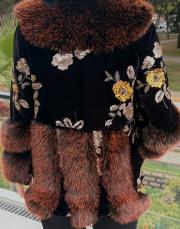 etnik desen kürk siyah/turuncu 4