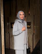 kristal comfor hırka gri