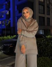 kristal comfor hırka gri 2