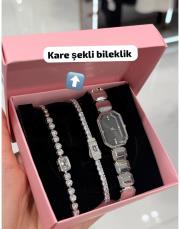 kare şekli bileklik gümüş 2