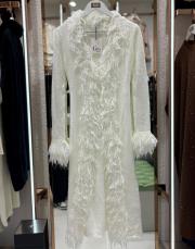 püsküllü uzun hırka beyaz