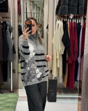 yaka fermuar triko kazak siyah gri 2