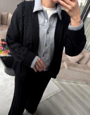 kaşe detay triko siyah 5