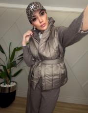 triko detay şişme vizon