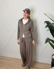 fermuarlı triko acı kahve 3