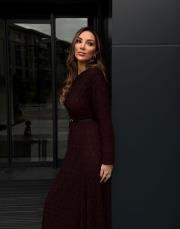 dantel elbise kahve 2