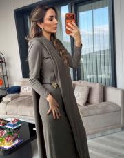 sandy elbise yeşil 3