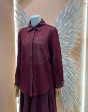 dantel etek takım bordo 2