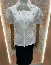 dantel etek gömlek takım siyah beyaz 2