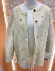 taşlı incili angora hırka ekru 2