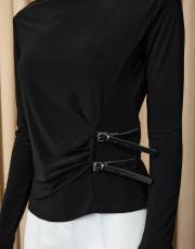 kemer detay sandy badi siyah