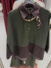 iki renkli gömlek takım yeşil kahve 4