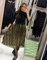 aura gold elbise siyah gold 3