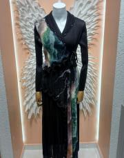 renkli ithal elbise siyah renkli 2