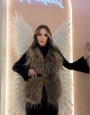 kılçıklı benekli kürk kahve