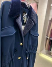 yaka kürk takım lacivert 2