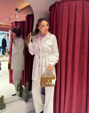 yaka kürk takım ekru 2