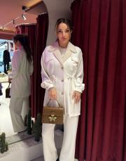 yaka kürk takım ekru 3