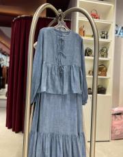 ceketli elbise mavi 2