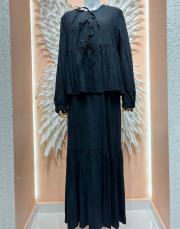 ceketli elbise siyah