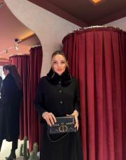 yaka kürk hırka siyah 2