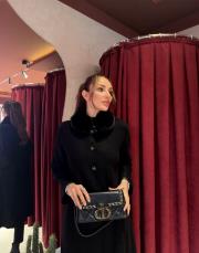 yaka kürk hırka siyah 3