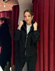 çift fermuar takım siyah 3