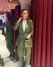 yazlık  ceket takım yeşil