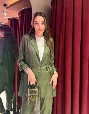 yazlık  ceket takım yeşil 2