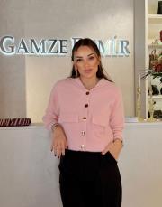 kapşonlu hırka pembe 2