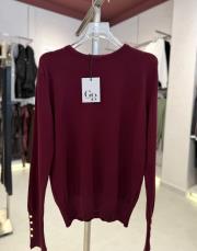 kazak kol düğme detaylı bordo