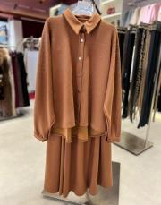 taşlı detay etekli takım tarçın