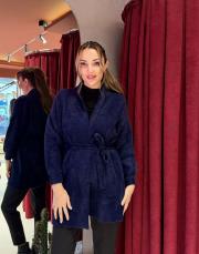 angora ceket lacivert